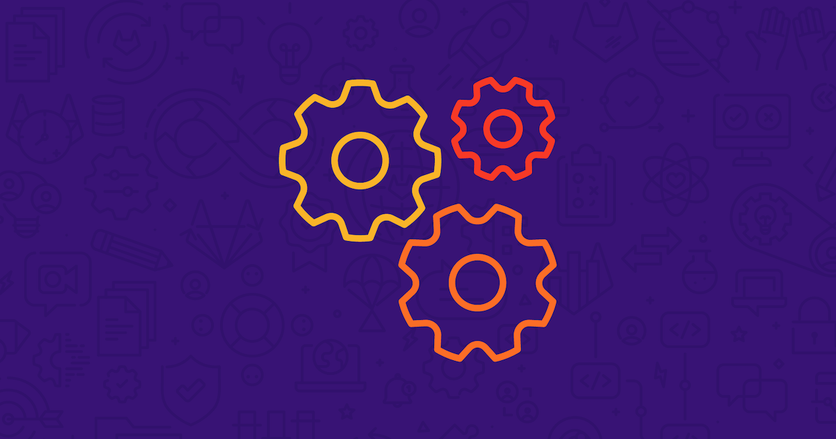 Three gear icons in different colors to represent optimization of DevSecOps workflows