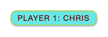 Кнопка с надписью "Player 1: Chris" и с применёнными стилями