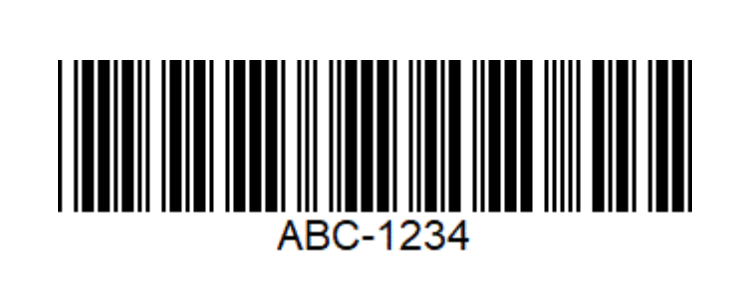 一个 code-39 条形码的图像。一个垂直黑白线的水平布局图案