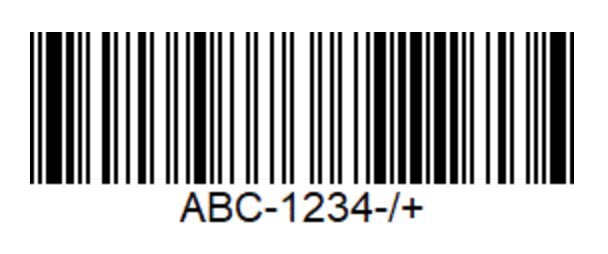 一个 code 93 条形码的图像。一个垂直黑白线的水平布局图案
