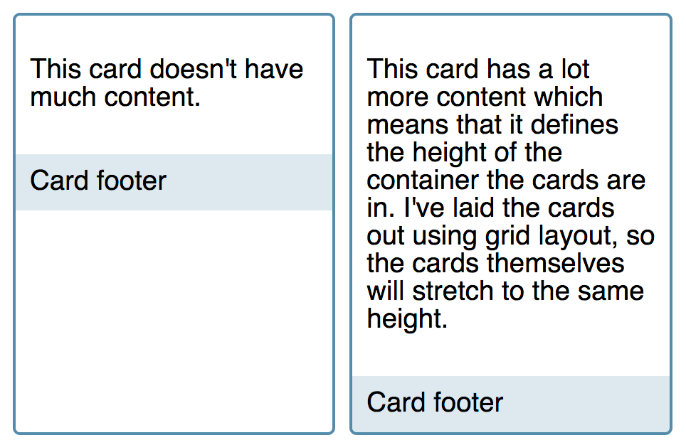 两个卡片组件，组件的内部不会随包裹容器而拉伸