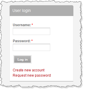 具使用者名稱和密碼欄位的登入表單的螢幕截圖